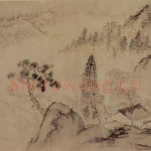 1695年 石涛《山水册8开》国画山水作品图片鉴赏