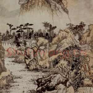 1699年 石涛《卓然庐图》国画综合作品图片鉴赏