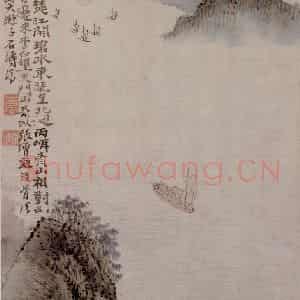 1705年 石涛《唐人诗意图》国画综合作品图片鉴赏