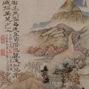 1705年 石涛《唐人诗意图》国画综合作品图片鉴赏