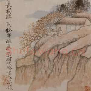 明末清初 石涛《陶潜诗意图》国画综合作品图片鉴赏