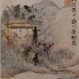 明末清初 石涛《陶潜诗意图》国画综合作品图片鉴赏