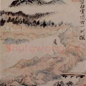 明末清初 石涛《陶潜诗意图》国画综合作品图片鉴赏