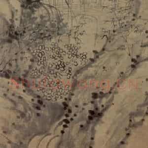 1679年 石涛《独峰石桥图》国画综合作品图片鉴赏