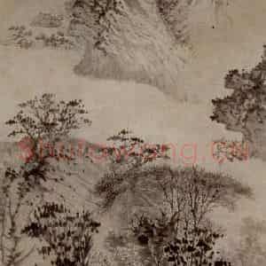 1681年 石涛《山窗研读图》国画综合作品图片鉴赏