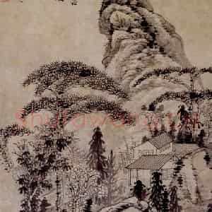 1691年 石涛《日夕知己图》国画综合作品图片鉴赏