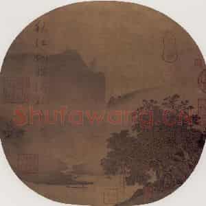 北宋《秋江螟泊图》国画山水作品图片鉴赏