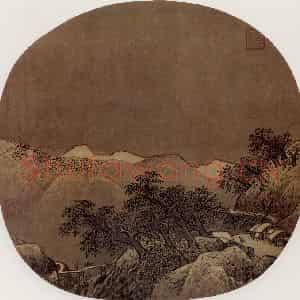 南宋《云关雪栈图》国画山水作品图片鉴赏