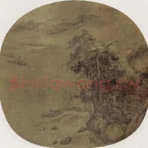 南宋《春江帆饱图》国画山水作品图片鉴赏