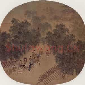 南宋 无名氏《春游晚归图》国画人物作品图片鉴赏