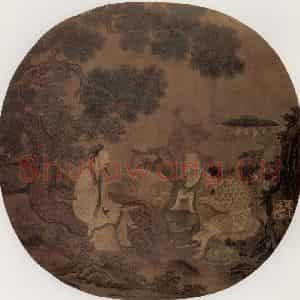 南宋 无名氏《松荫论道图》国画人物作品图片鉴赏