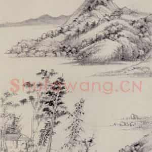 明代 王时敏《仿古山水图册》国画山水作品图片鉴赏