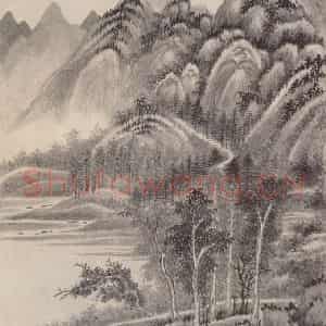 明代 王时敏《仿古山水图册》国画山水作品图片鉴赏
