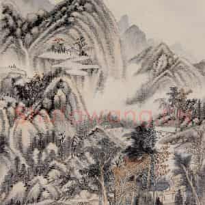 明代 王时敏《仿古山水图册》国画山水作品图片鉴赏