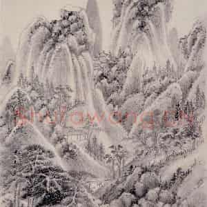 明代 王时敏《仿古山水图册》国画山水作品图片鉴赏