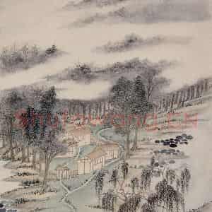 明代 王时敏《仿古山水图册》国画山水作品图片鉴赏