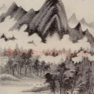 明代 王时敏《仿古山水图册》国画山水作品图片鉴赏