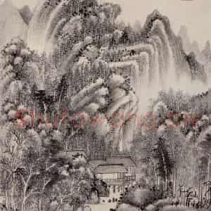 明代 王时敏《仿古山水图册》国画山水作品图片鉴赏