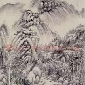 明代 王时敏《仿古山水图册》国画山水作品图片鉴赏