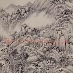 明代 王时敏《山水图轴》国画山水作品图片鉴赏