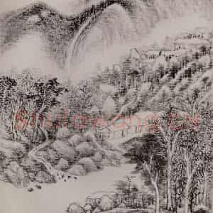 明代 王时敏《仿古山水图册》国画山水作品图片鉴赏
