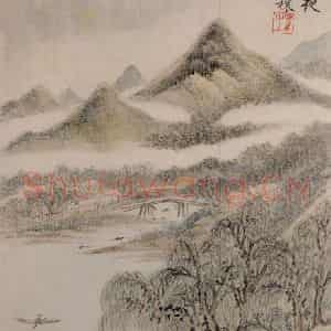 明代 王时敏《仿古山水图册》国画山水作品图片鉴赏