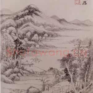 明代 王时敏《仿古山水图册》国画山水作品图片鉴赏