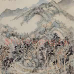 明代 王时敏《仿古山水图册》国画山水作品图片鉴赏