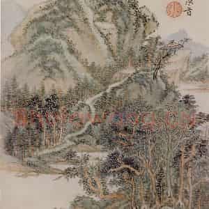 明代 王时敏《仿古山水图册》国画山水作品图片鉴赏