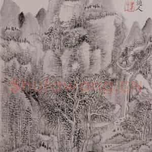 明代 王时敏《仿古山水图册》国画山水作品图片鉴赏