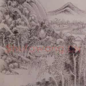 明代 王时敏《仿古山水图册》国画山水作品图片鉴赏