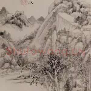明代 王时敏《仿古山水图册》国画山水作品图片鉴赏