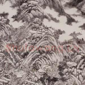 明代 王时敏《答赠菊作山水图轴》国画山水作品图片鉴赏