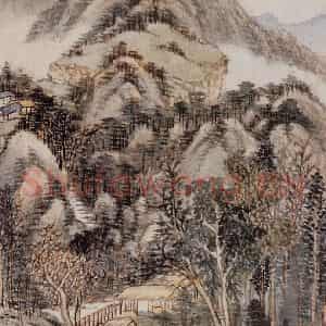 明代 王时敏《仿古山水图册》国画山水作品图片鉴赏