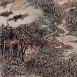 明代 王时敏《仿古山水图册》国画山水作品图片鉴赏