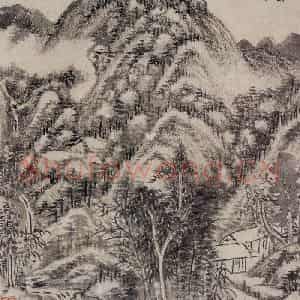 明代 王时敏《仿古山水图册》国画山水作品图片鉴赏