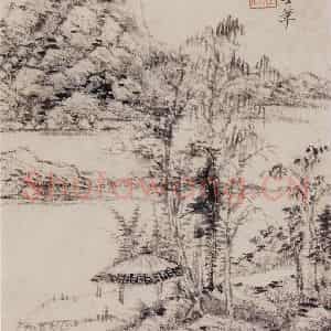 明代 王时敏《仿古山水图册》国画山水作品图片鉴赏