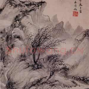 明代 王时敏《山水图册》国画山水作品图片鉴赏