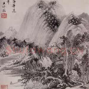 明代 王时敏《山水图册》国画山水作品图片鉴赏
