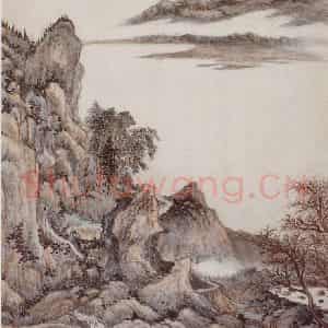 明代 王时敏《仿古山水图册》国画山水作品图片鉴赏