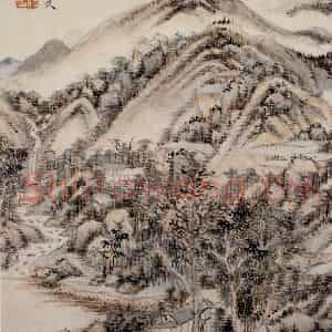 明代 王时敏《仿古山水图册》国画山水作品图片鉴赏