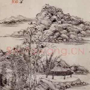 明代 王时敏《仿古山水图册》国画山水作品图片鉴赏
