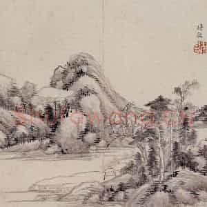 明代 王时敏《仿古山水图册》国画山水作品图片鉴赏