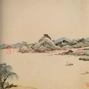清代 弘仁《山水册》国画山水作品图片鉴赏