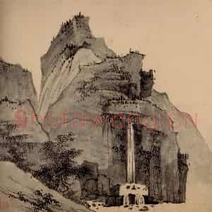 清代 弘仁《山水册》国画山水作品图片鉴赏