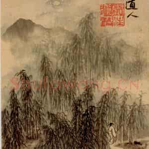 清代 髡残《山水册》国画山水作品图片鉴赏