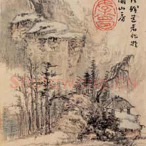 清代 髡残《山水册》国画山水作品图片鉴赏