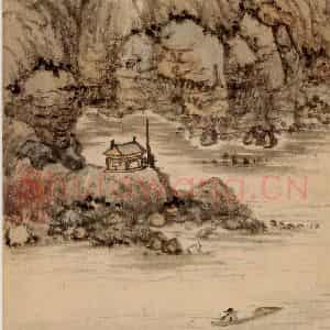 清代 髡残《山水册》国画山水作品图片鉴赏