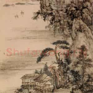 清代 髡残《山水册》国画山水作品图片鉴赏