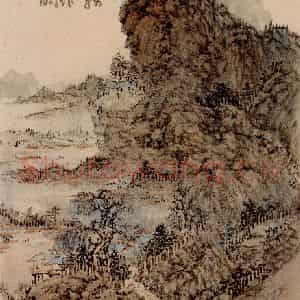 清代 髡残《山水册》国画山水作品图片鉴赏